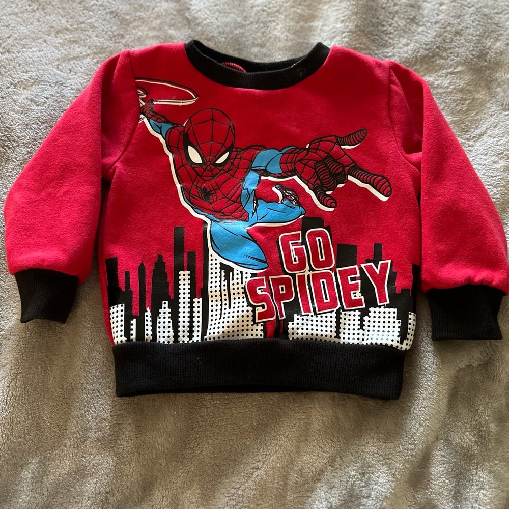 Marvel Red and Black Spider-Man Kids Sweater